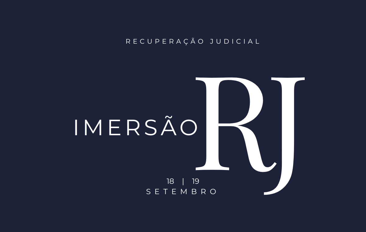 Imersão RJ — Recuperação Judicial, 18 e 19 de setembro